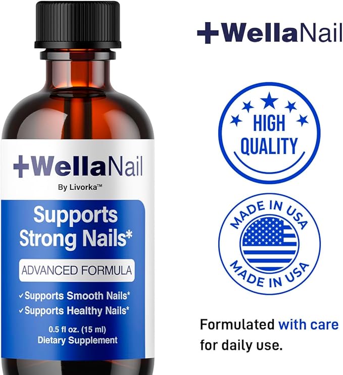 WellaNail Drops - Official Wella Nail Advanced Liquid Drop Supplement - Maximum Strength All Natural WellaNail Premium Support for Overall Health &amp Wellness Reviews 1 Bottle for 1 Month