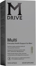 Mdrive Multivitamin for Men Daily Multivitamin - Immune Health Support from Zinc Selenium Manganese &amp Vitamin D Enzymes for Digestive Support CoQ10 for Energy and Vitamin K2 90 Capsules