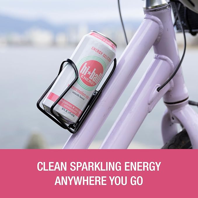 Hiball Clean Energy Drink - Watermelon Mint - Zero Sugar Zero Calorie Sparkling Water with 160mg Organic Caffeine 50mg Organic Ginseng 50mg Organic Guarana and B Vitamins - 16 fl oz (8-Pack)