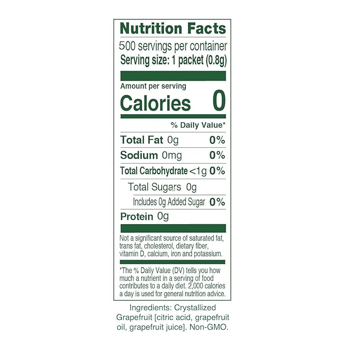 True Grapefruit 500ct (Pack of 1) - Water Enhancer - Bulk Dispenser - 0 Calorie Drink Mix Packets For Water - Sugar Free Grapefruit Flavoring Powder Packets