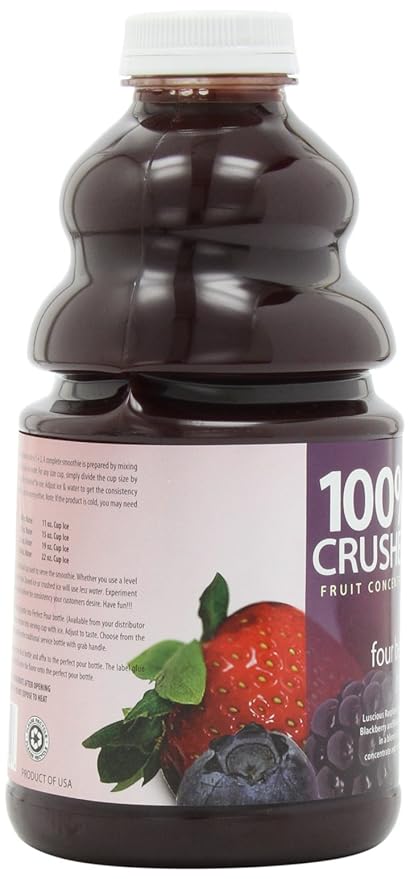 Dr. Smoothie 100% Crushed Fruit Smoothie Four Berry 46-Ounce Bottles (Pack of 2)