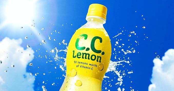Japan C.C. Lemon 8 bottles Japanese Lemon Softdrinks by Suntory (500ml X 8 bottles)