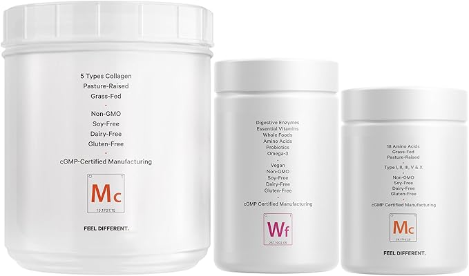 Codeage Multi Collagen Protein Capsules &amp Powder Peptides + Women’s Daily Multivitamin Bundle 25+ Multivitamins &amp Minerals Omega-3 Enzymes Probiotics Vitamin C Zinc Biotin Non-GMO Supp