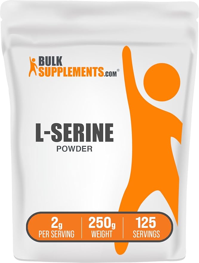 BulkSupplements.com L-Serine Powder - Serine Supplement Amino Acid Powder - Unflavored &amp Gluten Free 2g per Serving 250g (8.8 oz) (Pack of 1)
