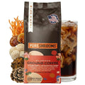 Mushroom Ground Coffee w/ 10 Organic Mushroom Extracts - King Trumpet Agaricus Blazei Willow Bracket Lion's Mane Chaga Reishi Cordyceps Turkey Tail Maitake Shiitake 340g (Perfect 10)