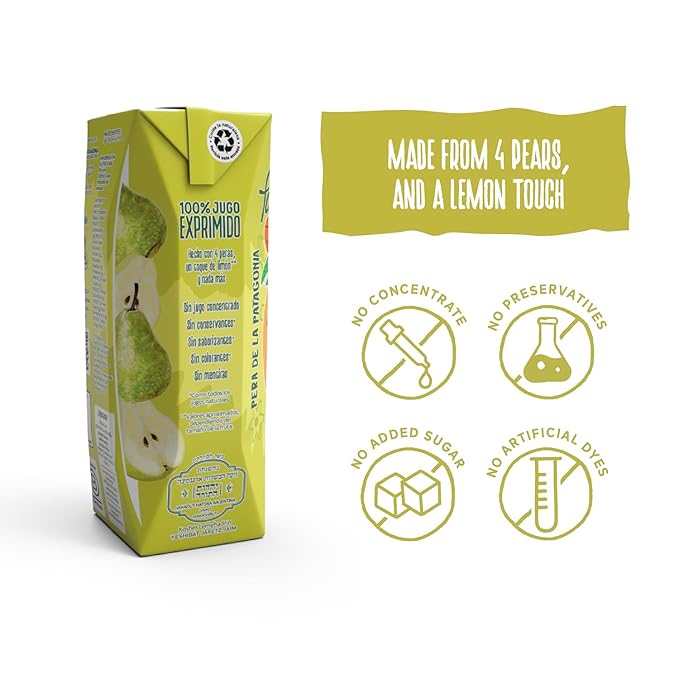 Pura Frutta Kids – Pear Juice Boxes 8.5 fl oz Pack of 9 Mini Juice Bottles – 100% Natural &amp Cold-Pressed Not From Concentrate (NFC) No Sugar Added