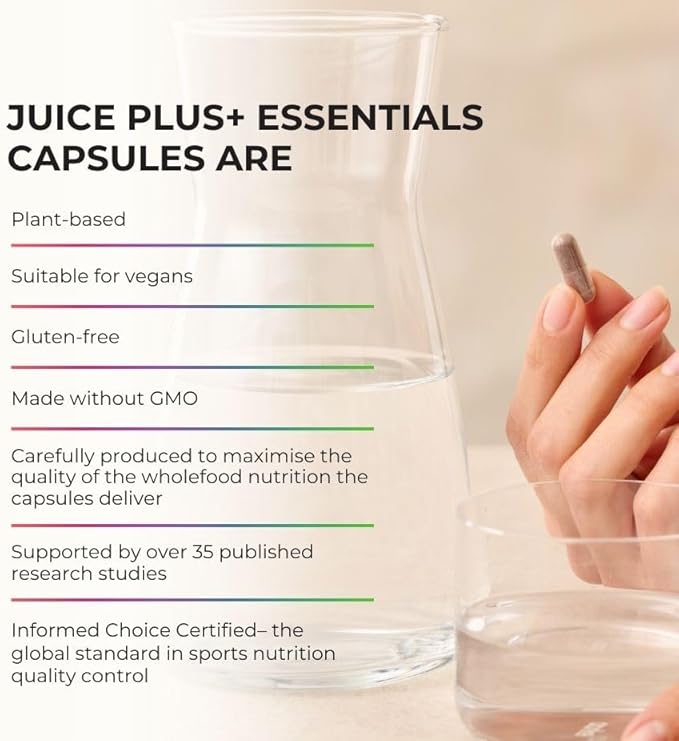 JuicePlus+ Berry Blend: with Concord Grape Blueberry Cranberry and More - Whole Food Based Vegan Plant-Based Vitamins - Gluten-Free Non-GMO Kosher - 1 Bottle (60 Servings)