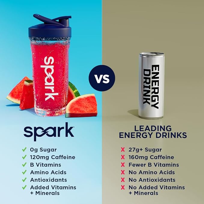 AdvoCare Spark - Energy Drink Mix - Vitamin &amp Amino Acid Supplement - Supports Energy &amp Focus - Portable Immune Support - Sugar-Free - Watermelon