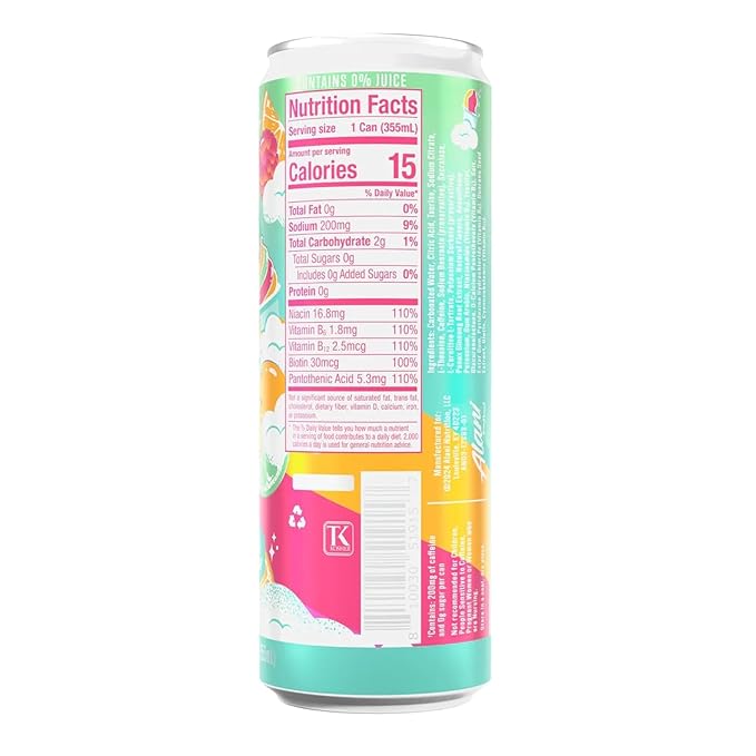 New Alani Energy Drinks Cherry Bomb Winter Wonderland Sherbet Swirl Variety Pack Sugar-Free Low-Calorie 200mg Caffeine Energy Boost Drink 12 fl oz (Pack of 6) (Packaging May Vary)