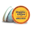 The Organic Coffee Co. Compostable Coffee Pods - Gorilla Decaf (80 Ct) K Cup Compatible including Keurig 2.0 Medium Roast Swiss Water Processed USDA Organic