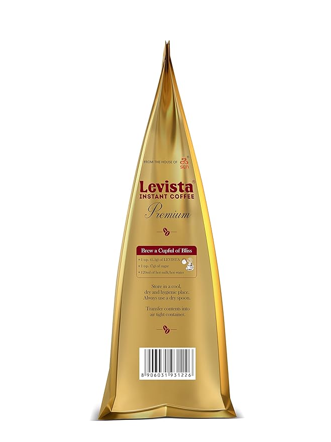Levista Premium Instant Coffee 200Gm Pouch Bag Ground