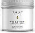 Clean Label Berberine HCl 97% - Clinically Studied Ultra High Strength Pure Berberine 500mg Supplement - Gluten-Free - 90 Capsules