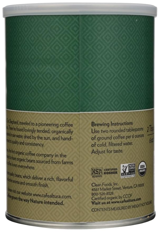 Cafe Altura Ground Organic Coffee Regular Roast 12 Ounce (Pack of 3) by Cafe Altura
