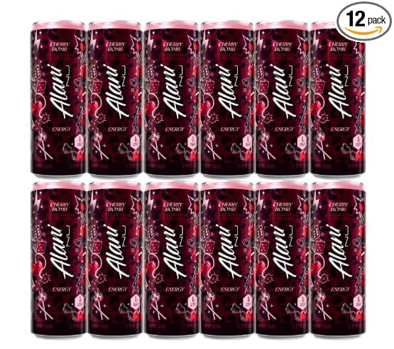 New Alani Cherry Bomb Energy Drink Sugar Free Low Calorie Energy Drinks - 12 fl oz - 12 Pack
