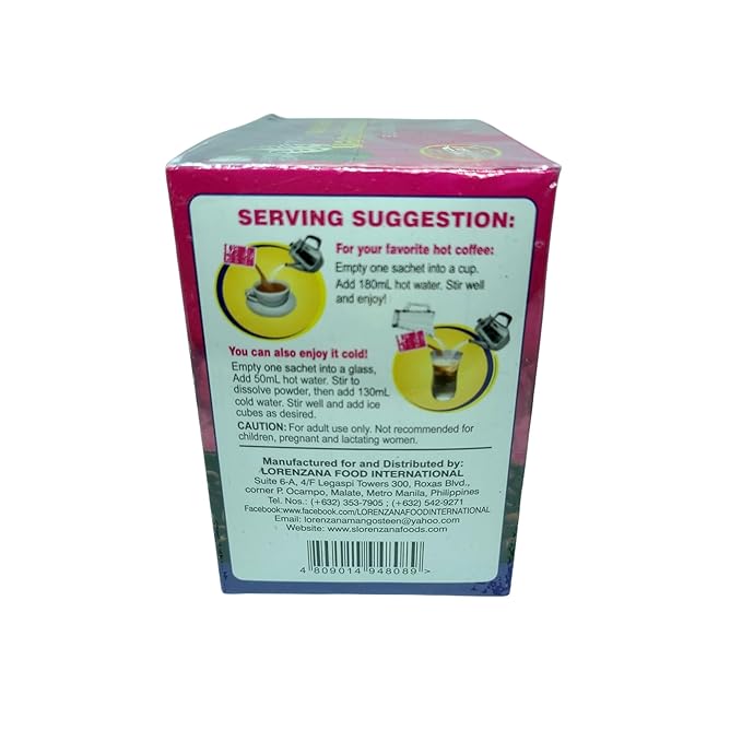 Lorenzana's Mangosteen Guyabano Coffee Mix 12 sachets x 21g (8 12 sachets)