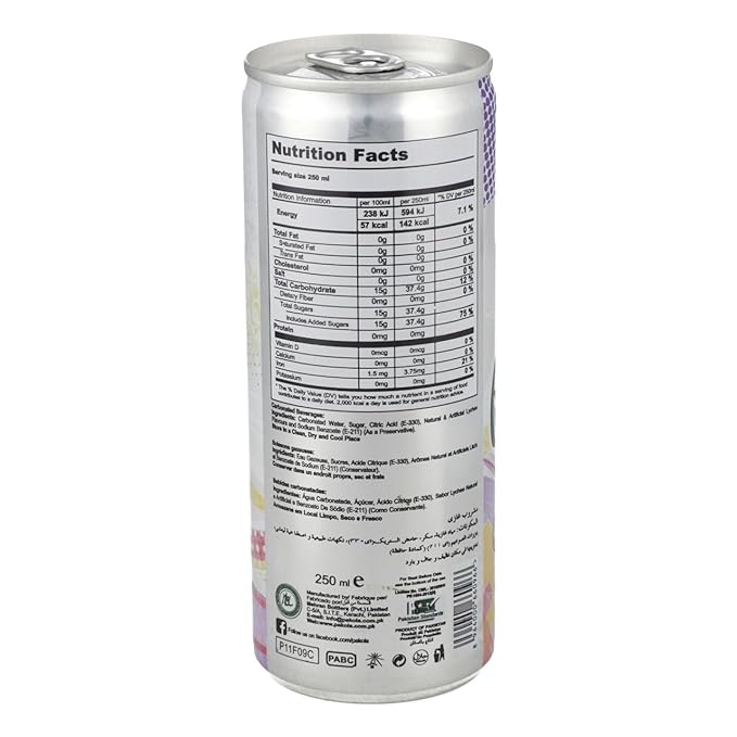 Pakola Lychee Drink 12 Pack – Lychee Soft Drink Fruity Beverage with Artificial Flavours | Carbonated &amp Refreshing 8.45 fl oz Cans Halal Certified