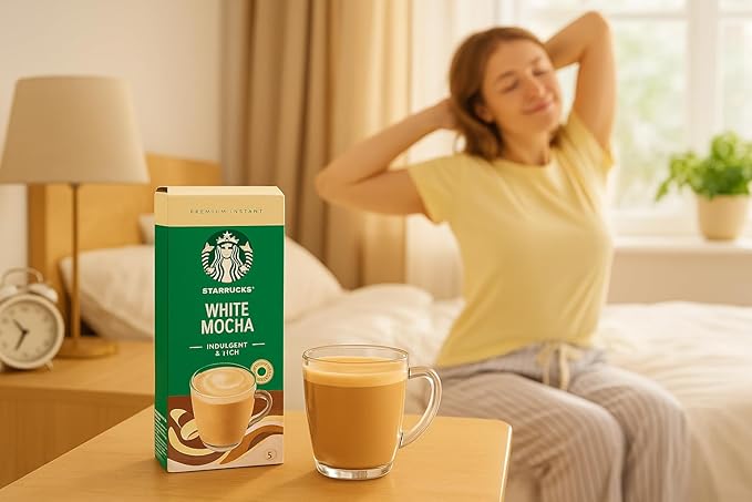 Starbucks White Mocha x5 Premium Instant Coffee Sachets Pack of 6 (Total 30 Sachets) Rich White Chocolate Taste