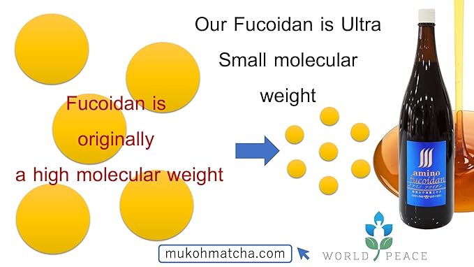 Sugarless [Ultra Low Molecular Weight Fucoidan Beverage] Made in Japan Brown Seaweed Mozuku Juice