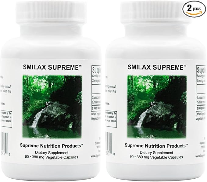 Supreme Nutrition Smilax Supreme 90 Pure Sarsaparilla Vegetarian Capsules (Pack of 2)