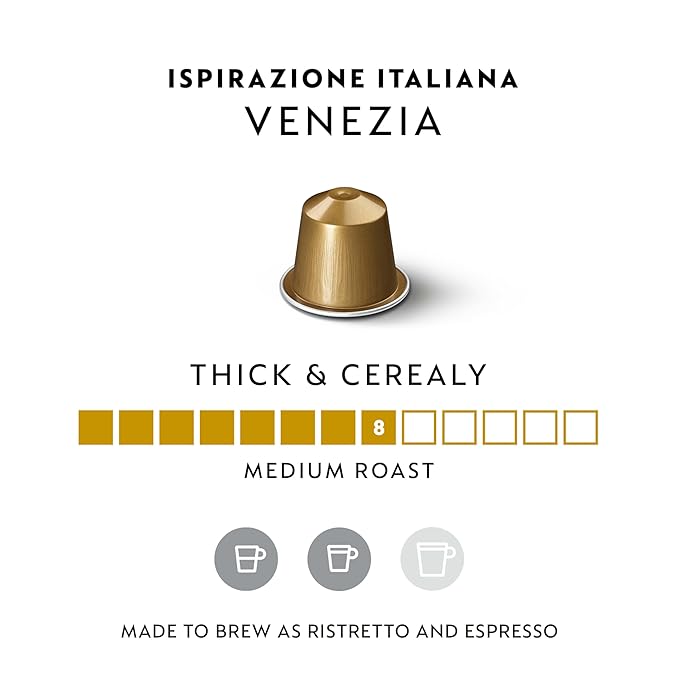 Nespresso Capsules Original Line Ispirazione Venezia Medium Roast Coffee Pods 50-Count Espresso Coffee Pods