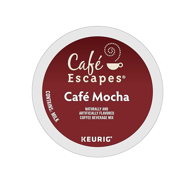 Café Escapes Café Mocha Coffee Beverage Single-Serve Keurig K-Cup Pods 96 Count