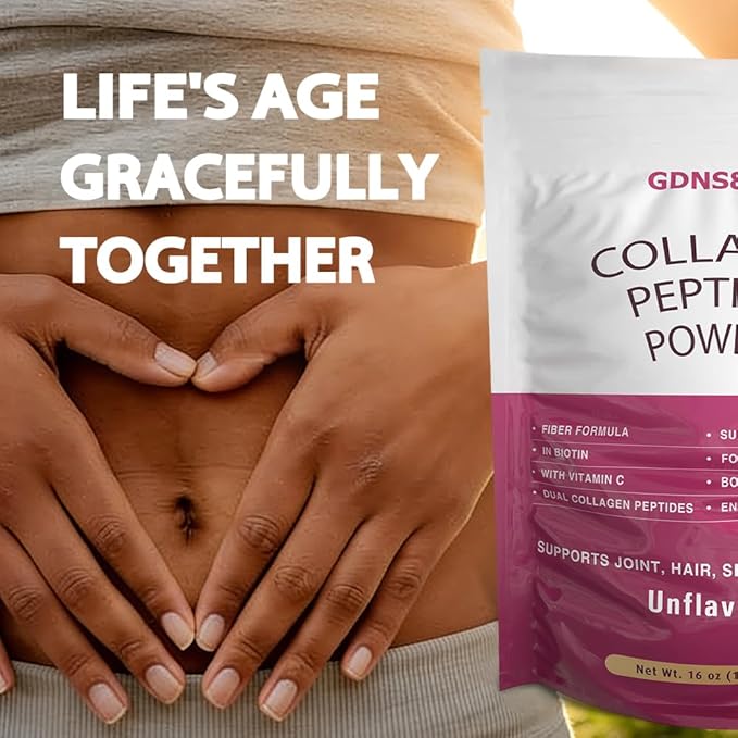 GDNS&ampHC Collagen Peptide Powder Unflavored (Collagen16 oz) – This Instant Soluble Collagen Supplement is formulated to Boost Skin Hair Nail and Joint Health Making it Your Perfect Daily Choice