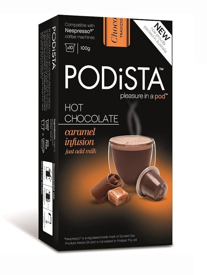 Hot Chocolate Nespresso Original Line Compatible Capsules Hot Cocoa Pods - Variety Pack - 4 Flavors / 4 Boxes - 40 Pod Package
