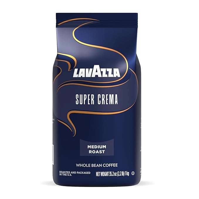 Super Crema Whole Bean Espresso Coffee 2.2lb Bag Vacuum-Packed
