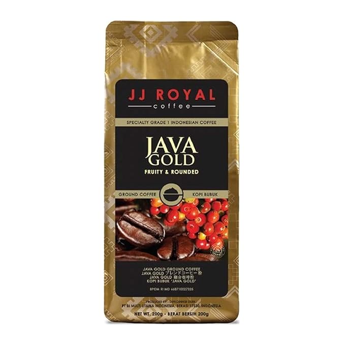 JJ Royal Coffee Java Gold 200g Ground Coffee (Pack of 1)