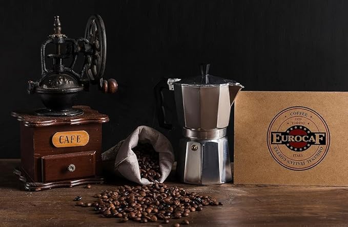 Eurocaf Miscela Rossa Whole Bean Coffee Medium Roast 2.2 Ib Original Italian Coffee (Pack of 1)