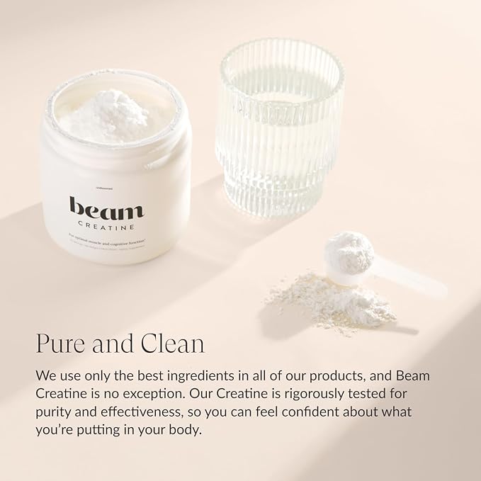 Beam Dream Sleep Powder &amp Creatine Bundle Third Party Tested Natural Sleep Aid &amp Recovery Supplement with Micronized Creatine Monohydrate Unflavored Pure Creatine Powder for Muscle Strength