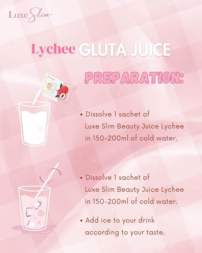 Luxe Slim Half Kilo Lychee Gluta Juice 500g
