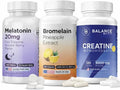 Balancebreens Melatonin + Bromelain + Creatine Nighttime Recovery &amp Performance Bundle