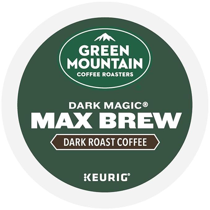 Green Mountain Coffee Roasters Dark Magic Max Brew Single Serve Keurig K-Cup Pods Dark Roast Coffee 60-Count Box (6 Packs of 10)