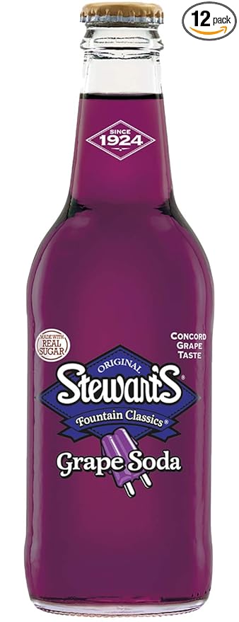 Stewart's Grape Soda 12 fl oz (12 Glass Bottles)
