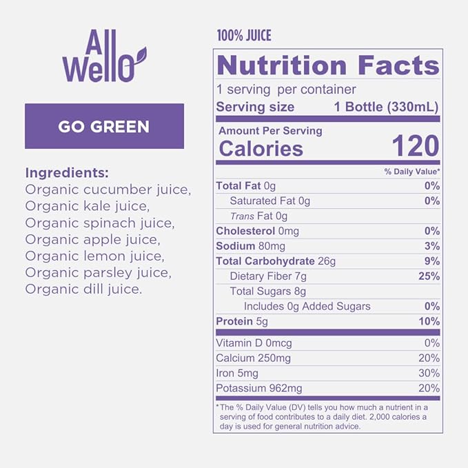 ALLWELLO Organic Cold Pressed Juice Drinks with Real Fruits and Vegetables Gluten Free Non-GMO Healthy Juices No Preservatives No Sugar Added 6 PK Variety Pack (2 Berry Delight 2 Tropical Escape 2