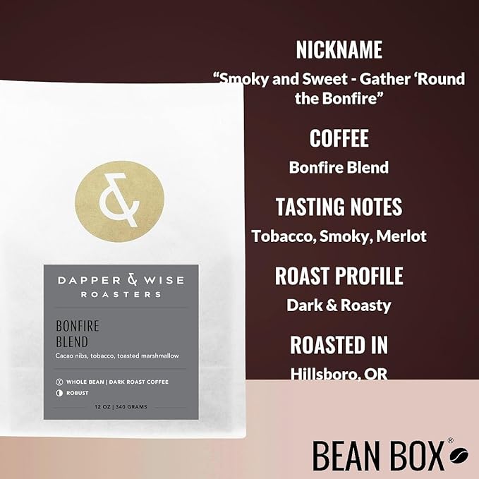 Bonfire Blend - Roasted by Dapper &amp Wise - Freshly Ground Coffee - 5 Pound Bag