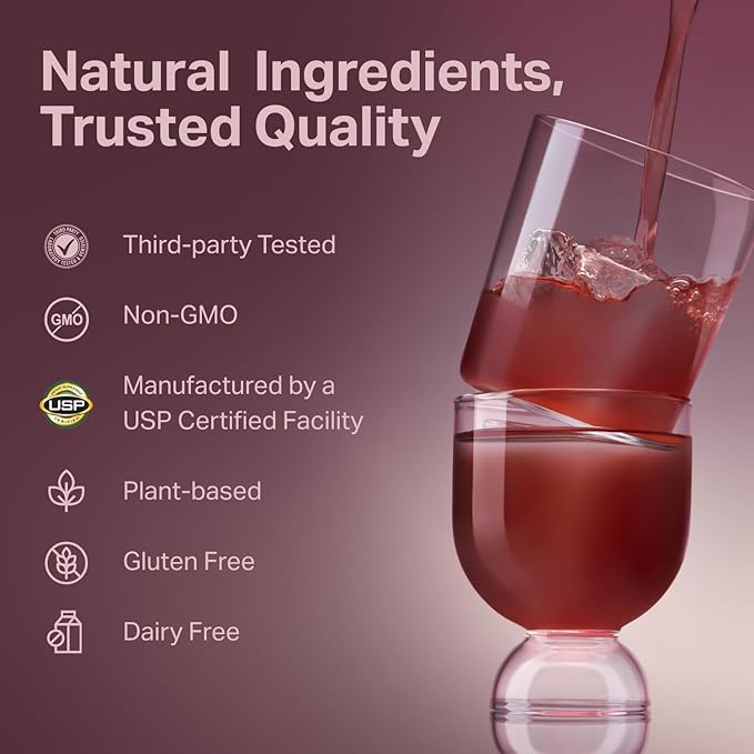 Proper The Purples Nutrient-Dense Superfood Powder - Antioxidant Supplement and Cellular Support – Acai Amla Blueberry Vitamin C B Vitamins &amp More - Enhanced with Prebiotic Fiber &amp Probio