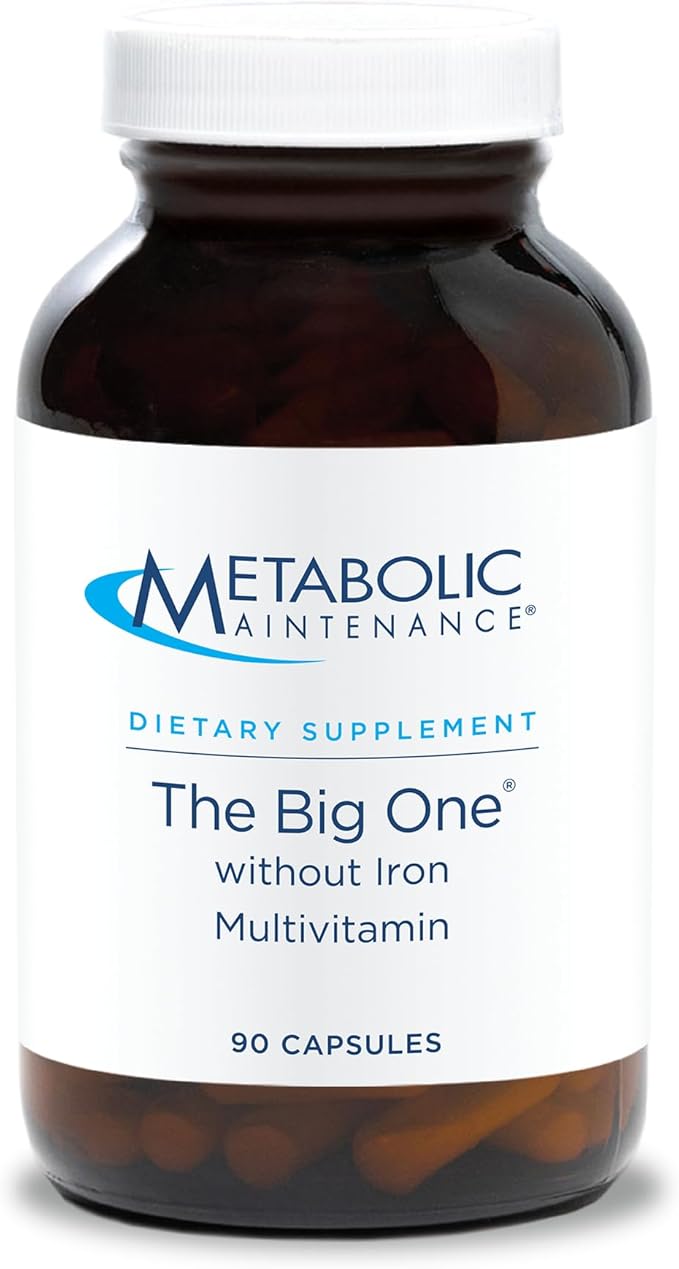 Metabolic Maintenance The Big One - Once Daily Iron-Free Multivitamin Mineral Supplement - Folate B Vitamins Biotin Antioxidants + Vitamin K Immune Support Nutrients Vitamin A + C (90 Capsules)
