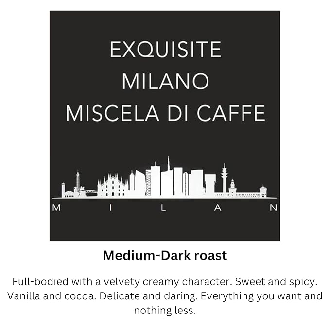 Enjoué Exquisite Milano Miscela di Caffe Ground Coffee Gourmet Italian Coffee 80% Arabica / 20% Robusta 8.8oz/250g (Pack of 2)