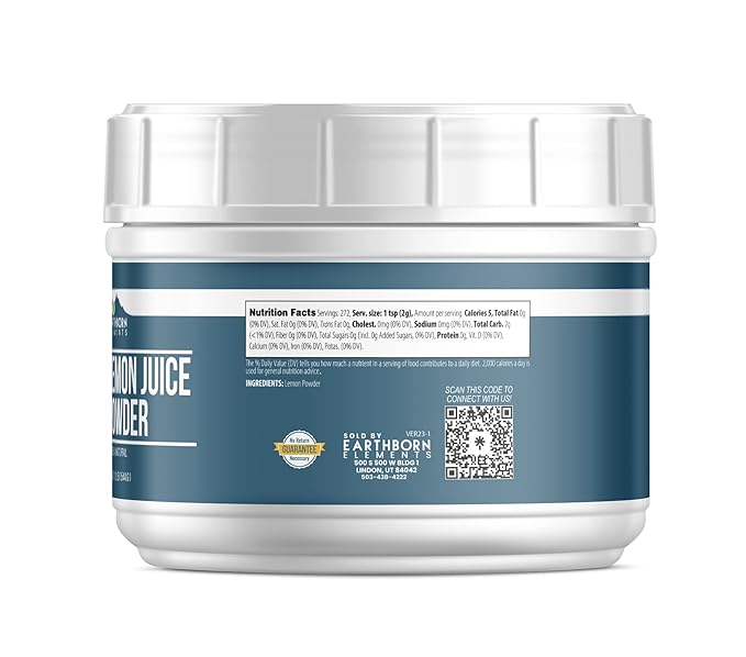 Earthborn Elements Lime Juice Powder &amp Lemon Juice Powder Bundle Cooking &amp Baking Bulk Sizes Beverages &amp More