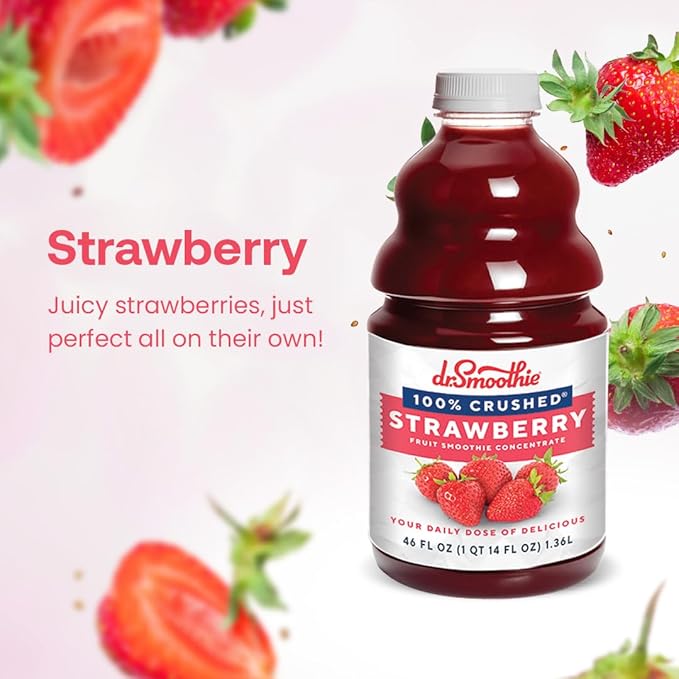 Dr. Smoothie Strawberry 100% Crushed Fruit (46 Oz Bottle)