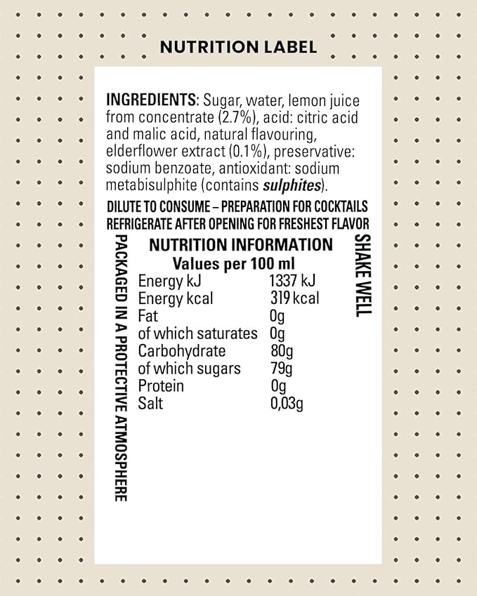 Finest Call Premium Elderflower Syrup Drink Mix 1 Liter Bottle (33.8 Fl Oz) Pack of 3