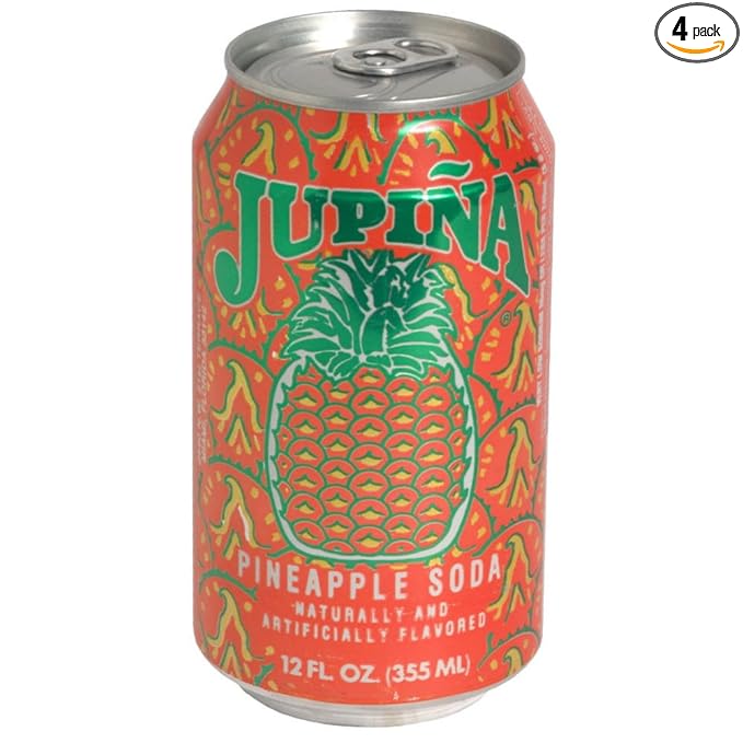 CAWY Jupina Pineapple Soda 12-ounces (Pack of 4)