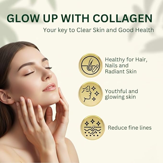 Vegan Collagen Booster with Biotin &amp Vitamin C for Youthful and Glowing Skin | Collagen Supplement for Women &amp Men | 100% Plant Based | Collagen Powder (200gms) Pack of 1
