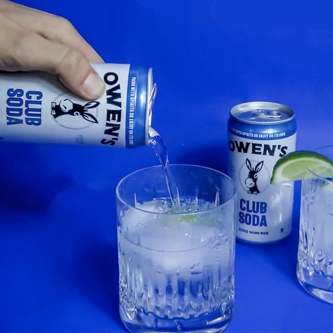 Owen’s Craft Mixers | Club Soda 20 Pack | Handcrafted in the USA with Premium Ingredients | Vegan &amp Gluten-Free Soda Mocktail and Cocktail Mixer