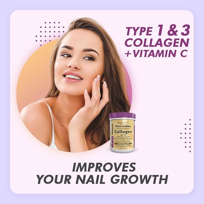 Collagen Powder 200g | Hydrolysed Collagen for Women and Men with Hyaluronic Acid Biotin and Vitamin C for Healthy Skin Hair and Nails - (Black Currant 200gm)