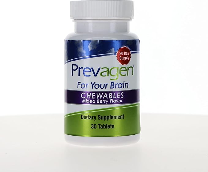 Prevagen Regular Strength Mixed Berry Chewables - 30 Tablets (1 Month Supply) | Formulated for Your Brain | 10mg of Apoaequorin Plus Vitamin D3 with 7-Day Pill Minder
