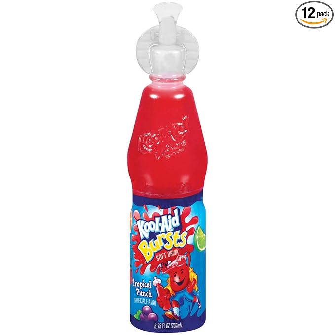 Kool-Aid Bursts Tropical Punch Flavored Juice Drink (12 Bottles)