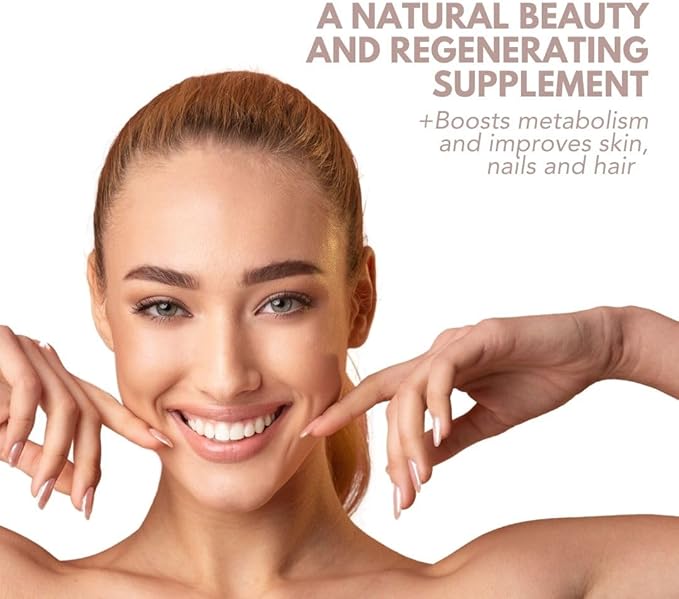 Premium Beauty Skin 25+ | Hydrolyzed Collagen Type I Hyaluronic Acid L-Cysteine Vitamins C A B5 E &amp Biotin Copper | Support Healthy Skin Nails Hair Glowing Look
